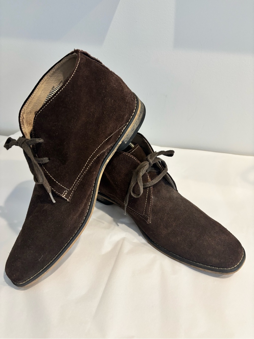 Stacy Adams brown suede Lace-Up Cap toe Chukka ankle Boots size 9.5